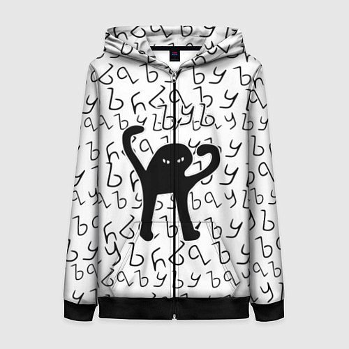 Женская толстовка на молнии ЪУЪ СЪУКА / 3D-Черный – фото 1