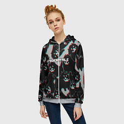 Толстовка на молнии женская Undertale, цвет: 3D-меланж — фото 2