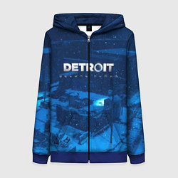 Толстовка на молнии женская Detroit: Become Human, цвет: 3D-синий