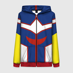 Толстовка на молнии женская ALL MIGHT MY HERO ACADEMIA MHA МОЯ ГЕРОЙСКАЯ АКАДЕ, цвет: 3D-красный