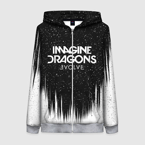 Женская толстовка на молнии IMAGINE DRAGONS / 3D-Меланж – фото 1