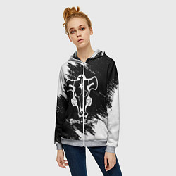 Толстовка на молнии женская ЧЁРНЫЙ КЛЕВЕР, цвет: 3D-меланж — фото 2