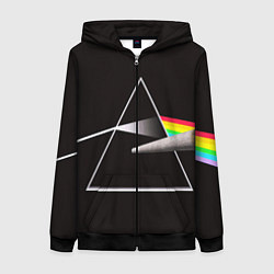 Толстовка на молнии женская PINK FLOYD, цвет: 3D-черный