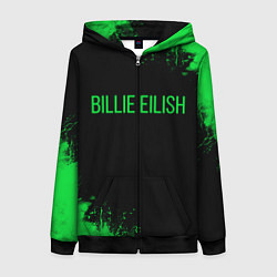 Толстовка на молнии женская Billie Eilish, цвет: 3D-черный