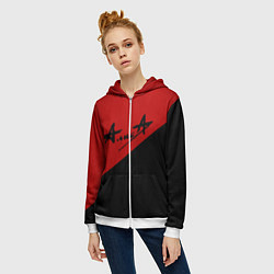 Толстовка на молнии женская Алиса, цвет: 3D-белый — фото 2