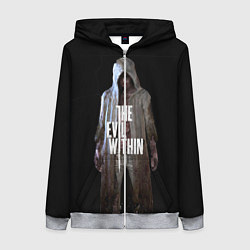 Толстовка на молнии женская The evil within, цвет: 3D-меланж