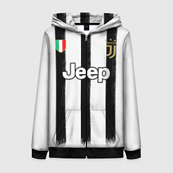 Толстовка на молнии женская Juventus home 20-21, цвет: 3D-черный