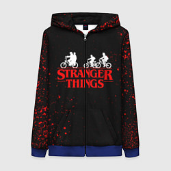 Толстовка на молнии женская STRANGER THINGS, цвет: 3D-синий