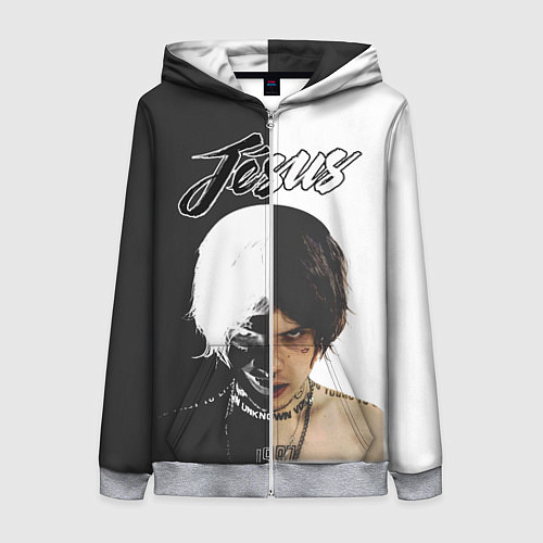 Женская толстовка на молнии Dzhizus / 3D-Меланж – фото 1