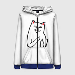 Женская толстовка на молнии Meme Cat