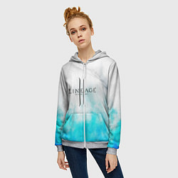 Толстовка на молнии женская LINEAGE 2, цвет: 3D-меланж — фото 2