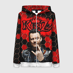 Толстовка на молнии женская Князь, цвет: 3D-белый