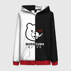 Толстовка на молнии женская Monokuma, цвет: 3D-красный