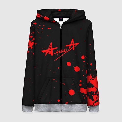 Женская толстовка на молнии АлисА / 3D-Меланж – фото 1