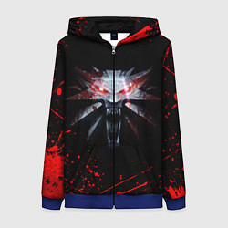 Толстовка на молнии женская ВЕДЬМАК, цвет: 3D-синий