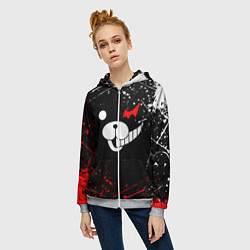 Толстовка на молнии женская MONOKUMA, цвет: 3D-меланж — фото 2