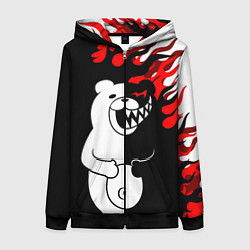 Толстовка на молнии женская MONOKUMA, цвет: 3D-черный