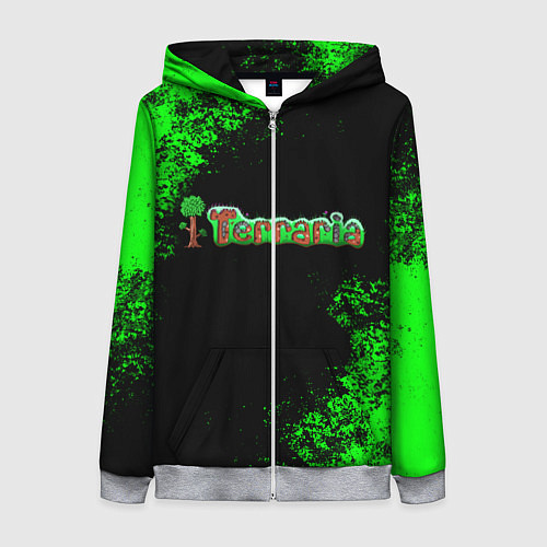 Женская толстовка на молнии Terraria / 3D-Меланж – фото 1