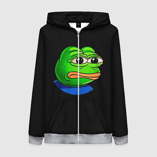 Женская толстовка на молнии Frog / 3D-Меланж – фото 1