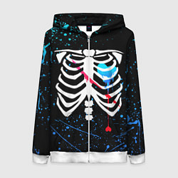 Толстовка на молнии женская UNDERTALE, цвет: 3D-белый