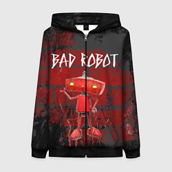 Толстовка на молнии женская Bad Robot, цвет: 3D-черный