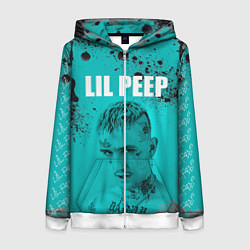 Толстовка на молнии женская Lil Peep, цвет: 3D-белый