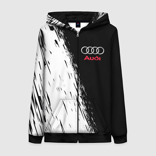 Женская толстовка на молнии AUDI / 3D-Черный – фото 1