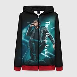 Толстовка на молнии женская Three Days Grace, цвет: 3D-красный