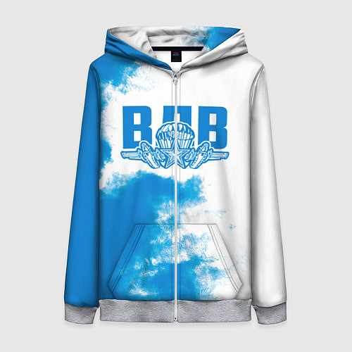 Женская толстовка на молнии ВДВ / 3D-Меланж – фото 1