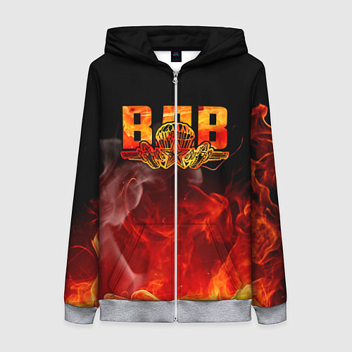 Женская толстовка на молнии ВДВ / 3D-Меланж – фото 1