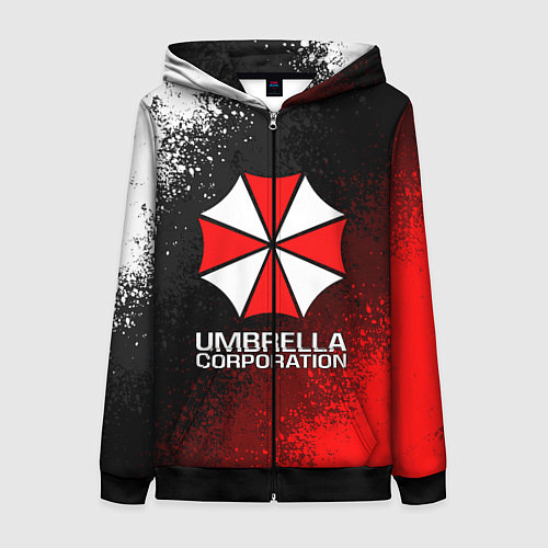 Женская толстовка на молнии UMBRELLA CORP / 3D-Черный – фото 1