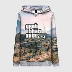 Толстовка на молнии женская Grand Theft Auto 5, цвет: 3D-меланж
