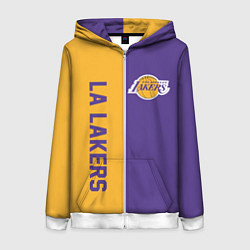 Толстовка на молнии женская LA LAKERS, цвет: 3D-белый