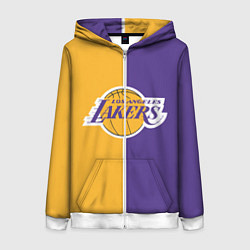 Толстовка на молнии женская LA LAKERS, цвет: 3D-белый