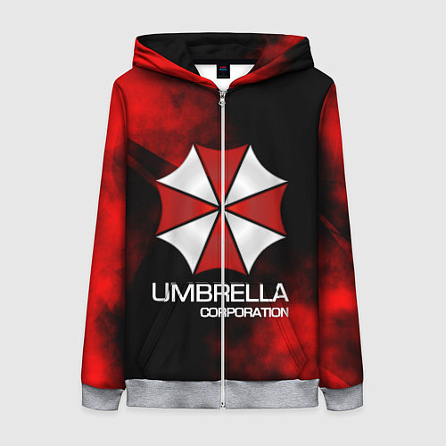 Женская толстовка на молнии UMBRELLA CORP / 3D-Меланж – фото 1