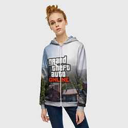 Толстовка на молнии женская GTA Online, цвет: 3D-меланж — фото 2