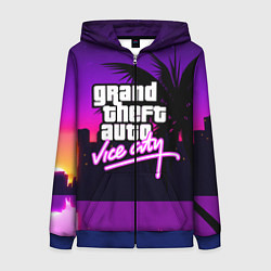 Толстовка на молнии женская GTA:VICE CITY, цвет: 3D-синий