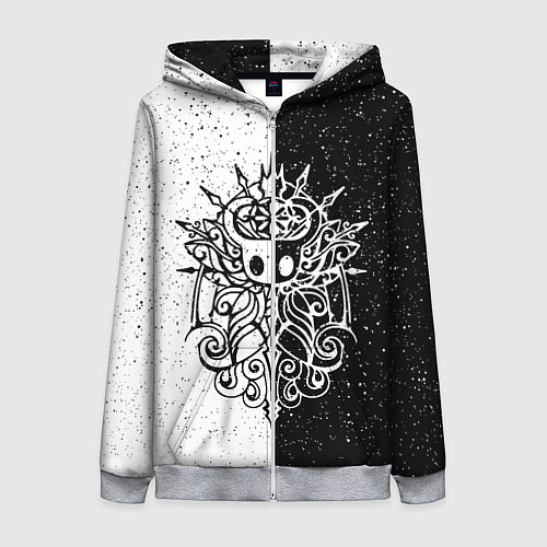 Женская толстовка на молнии Hollow Knight / 3D-Меланж – фото 1