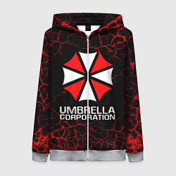 Толстовка на молнии женская UMBRELLA CORPORATION, цвет: 3D-меланж