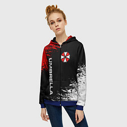 Толстовка на молнии женская UMBRELLA CORPORATION, цвет: 3D-синий — фото 2