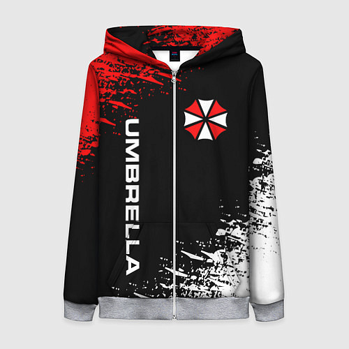 Женская толстовка на молнии UMBRELLA CORPORATION / 3D-Меланж – фото 1