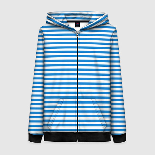 Женская толстовка на молнии Тельняшка ВДВ / 3D-Черный – фото 1