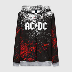 Толстовка на молнии женская AC DC, цвет: 3D-меланж