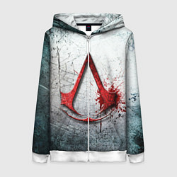 Толстовка на молнии женская Assassins Creed, цвет: 3D-белый