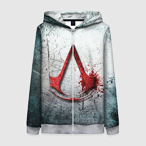 Женская толстовка на молнии Assassins Creed / 3D-Меланж – фото 1