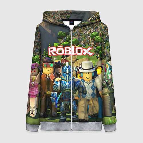 Женская толстовка на молнии ROBLOX / 3D-Меланж – фото 1