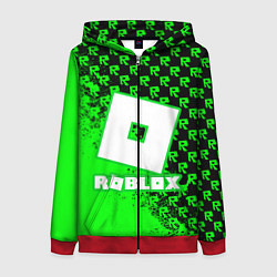 Толстовка на молнии женская Roblox, цвет: 3D-красный