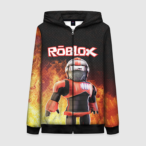 Женская толстовка на молнии ROBLOX / 3D-Черный – фото 1