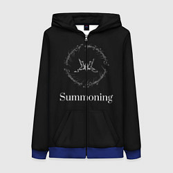 Толстовка на молнии женская Summoning, цвет: 3D-синий