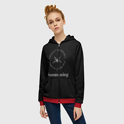 Толстовка на молнии женская Summoning, цвет: 3D-красный — фото 2